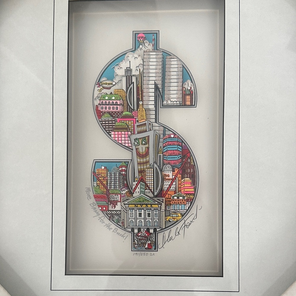Charles Fazzino More Bang for The Buck